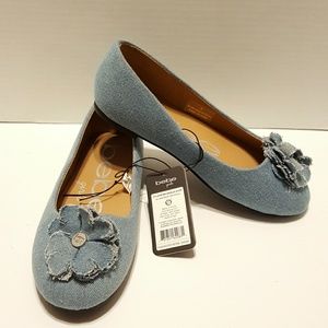 BEBE -BFGBB 3096 FLOWER BALLET FLATS